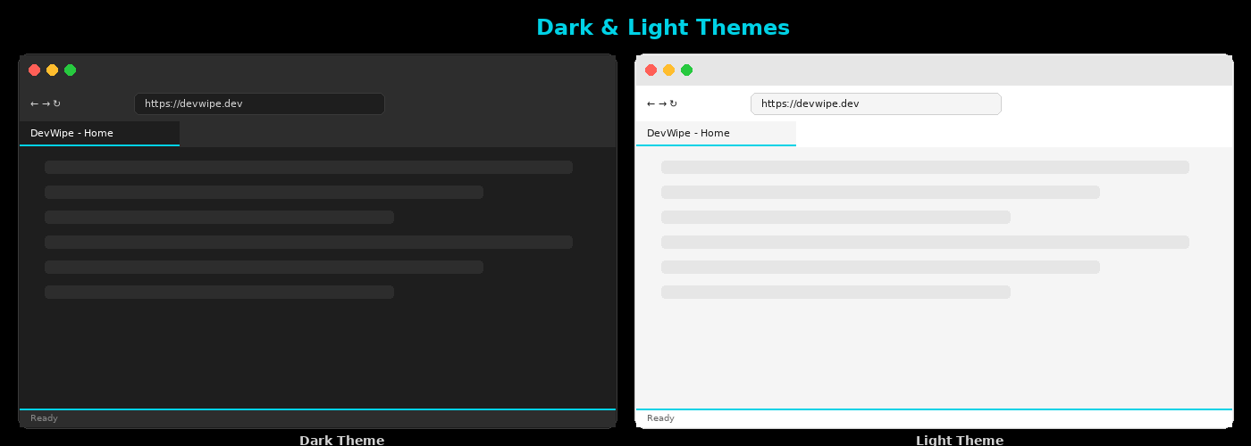 DevWipe Dark and Light Themes